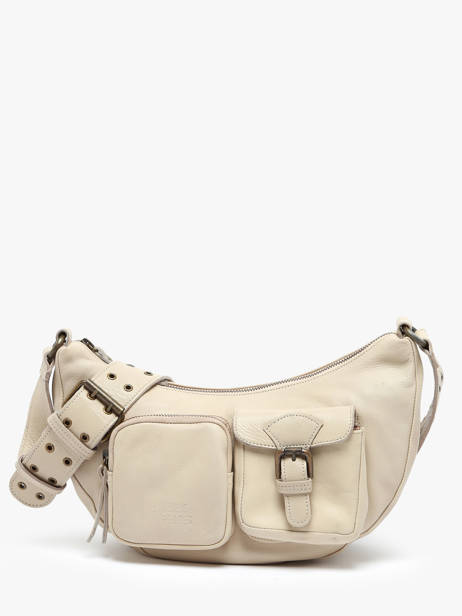 Cross Body Tas Cargo Leder Basilic pepper Beige cargo BCAR04